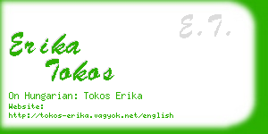erika tokos business card